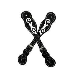 PAR DE CORREON ADORNADO NEGRO