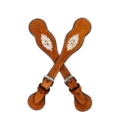 PAR DE CORREON ADORNADO MIEL