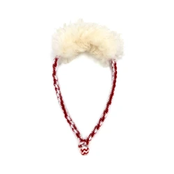 BOSAL DE ACRILAN CON BORREGA NATURAL ROJO Y BLANCO