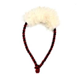 BOSAL DE ACRILAN CON BORREGA NATURAL ROJO Y NEGRO