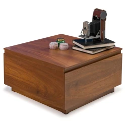 Sisika Mesa de Centro con Acabado Texturizado en Parota, Diseño Moderno y Versátil para Salas y Áreas de descanso