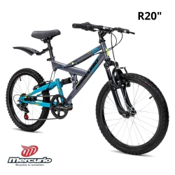 Bicicleta Mercurio R.20 ZTX – Bicicleta con Doble Suspensión y Cuadro de Acero, Resistente y Versátil para Uso Urbano y Ejercicio