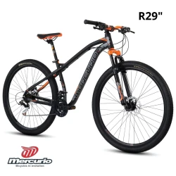 Bicicleta Mercurio R.29 MTB Ranger – Bicicleta de Montaña con Suspensión Delantera y 21 Velocidades, Ideal para Rutas de Todo Terreno