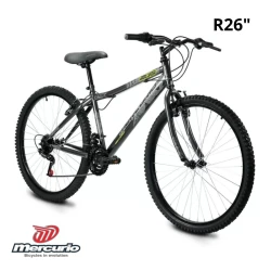 Bicicleta Mercurio R.26 ZTX – Bicicleta de Montaña con Rines de Acero y Cambios Grip Shift, Diseño Duradero y Versátil para Diversos Terrenos