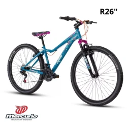Bicicleta Mercurio R.26 K Dim – Bicicleta de Montaña con Suspensión Delantera y 21 Velocidades, Diseño Robusto para Terrenos Desafiantes