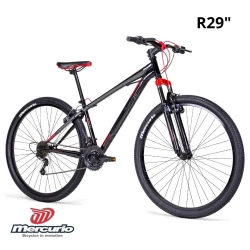 Bicicleta Mercurio R.29 MTB Kaizer – Bicicleta de Montaña con Suspensión Delantera y 21 Velocidades, Perfecta para Rutas en Terreno Accidentado