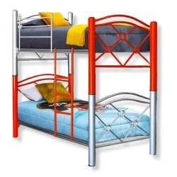 Litera Galicia Ind/Ind 3" Rombos Naranja/Plateado